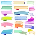 Set of bright multicolored ribbon flags Royalty Free Stock Photo