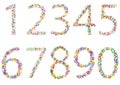 Set of bright numbers Royalty Free Stock Photo