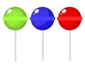 Set of bright sweet candy chupa chups on a white background.Print, decor elements