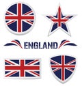 Set of British Icons Royalty Free Stock Photo