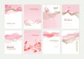 Set of brochure, annual report and cover design templates for beauty Royalty Free Stock Photo