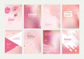 Set of brochure, annual report and cover design templates for beauty Royalty Free Stock Photo