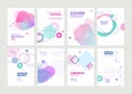 Set of brochure, annual report and cover design templates for beauty Royalty Free Stock Photo