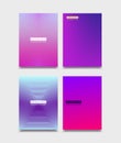 Set of Brochure Covers design. Halftone gradients with line. Future geometric template for brochure, poster, flyer Royalty Free Stock Photo