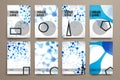 Set of brochure, poster design templates in DNA