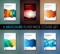 Set of 6 Brochure template, Flyer Design and Depliant Cover for business Royalty Free Stock Photo