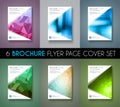 Set of 6 Brochure template, Flyer Design and Depliant Cover for business Royalty Free Stock Photo