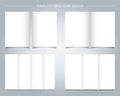 Set of brochure templates blank page on white background.