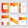 Set of brochures in poligonal style. Beautiful frames and backgrounds. Company Style for Brandbook and Guideline