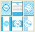 Set of brochures in retro style. Vector brochure