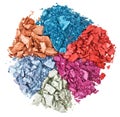 Set of broken multicolor eye shadow