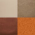 Set of brown leather samples