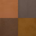 Set of brown leather samples