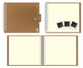 Set of Brown notebook Royalty Free Stock Photo