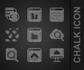 Set Browser files, Cloud technology data transfer, Search cloud computing, concept with folder, Data stream, window and Royalty Free Stock Photo