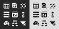 Set Browser files, Search concept with folder, Data stream, cloud computing, Hierarchy organogram chart, Filter setting Royalty Free Stock Photo