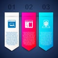 Set Browser files, Software and Hacker or coder. Business infographic template. Vector