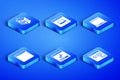 Set Browser setting, Computer, Loading data window, files and Laptop icon. Vector Royalty Free Stock Photo