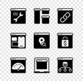 Set Browser setting, window, Digital speed meter, Laptop with browser, Server, Data, Web developer programming code and Royalty Free Stock Photo
