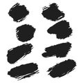 Set of brush stroke hand drawn Design Elements. grunge brush strokes isolated on white background Royalty Free Stock Photo