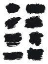 Set of brush stroke hand drawn Design Elements. grunge brush strokes isolated on white background Royalty Free Stock Photo