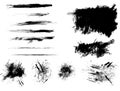 Set of brushes, textures, stains.Vector Royalty Free Stock Photo
