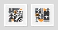 Set of bstract bauhaus geometric pattern backgrounds Royalty Free Stock Photo