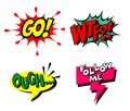 Set of bubble text comic words Royalty Free Stock Photo
