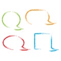 Set of bubbles for a chat Royalty Free Stock Photo