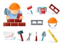 Set of builders tools Royalty Free Stock Photo
