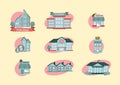 set of building icons. Vector illustration decorative design Royalty Free Stock Photo