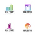 Set of Building Idea logo template, Modern City logo designs concept, Real Estate logo Vector Illustration Royalty Free Stock Photo