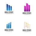 Set of Building Idea logo template, Modern City logo designs concept, Real Estate logo Vector Illustration Royalty Free Stock Photo