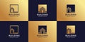 Set of building logo collection with creative line art style Premium Vector Royalty Free Stock Photo