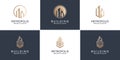 Set of building logo collection for real estate, building, or rent company Premium Vector Royalty Free Stock Photo