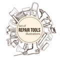 Repair tool illustration Royalty Free Stock Photo