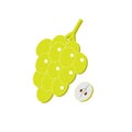 Set bunch of grapes and half a grape, vector flat illustration