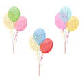 Set Bunches and Groups of Color Glossy Helium Balloons