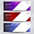 Set bundle abstract banner background modern geometric minimalist gradient. business banner collection design vector illustration