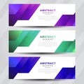 Set bundle abstract banner background modern geometric minimalist gradient. business banner collection design vector illustration