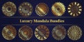 Set of 10 Bundles of Luxurious Mandala Art