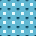 Set Bunk bed and Wardrobe on seamless pattern. Vector Royalty Free Stock Photo
