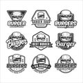 Set burgers vector design logo Royalty Free Stock Photo