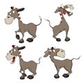 A set of burros cartoon