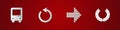 Set Bus, Refresh, Dots arrow and Laurel wreath icon. Vector Royalty Free Stock Photo