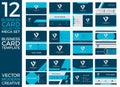 Set of Business Card Print Templates, Eps Vector Illustration, Modern and Creative Design Royalty Free Stock Photo