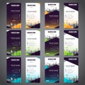 Set of Business Card with Various Alternate Colors