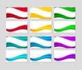 Set of Business Cards with abstract colorful waves Royalty Free Stock Photo