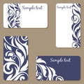 Set of business Cards. Beauty designs. Vintage cards Royalty Free Stock Photo