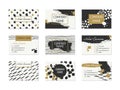 Set of Business Cards with hand drawn elements Royalty Free Stock Photo